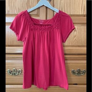 Dark red top